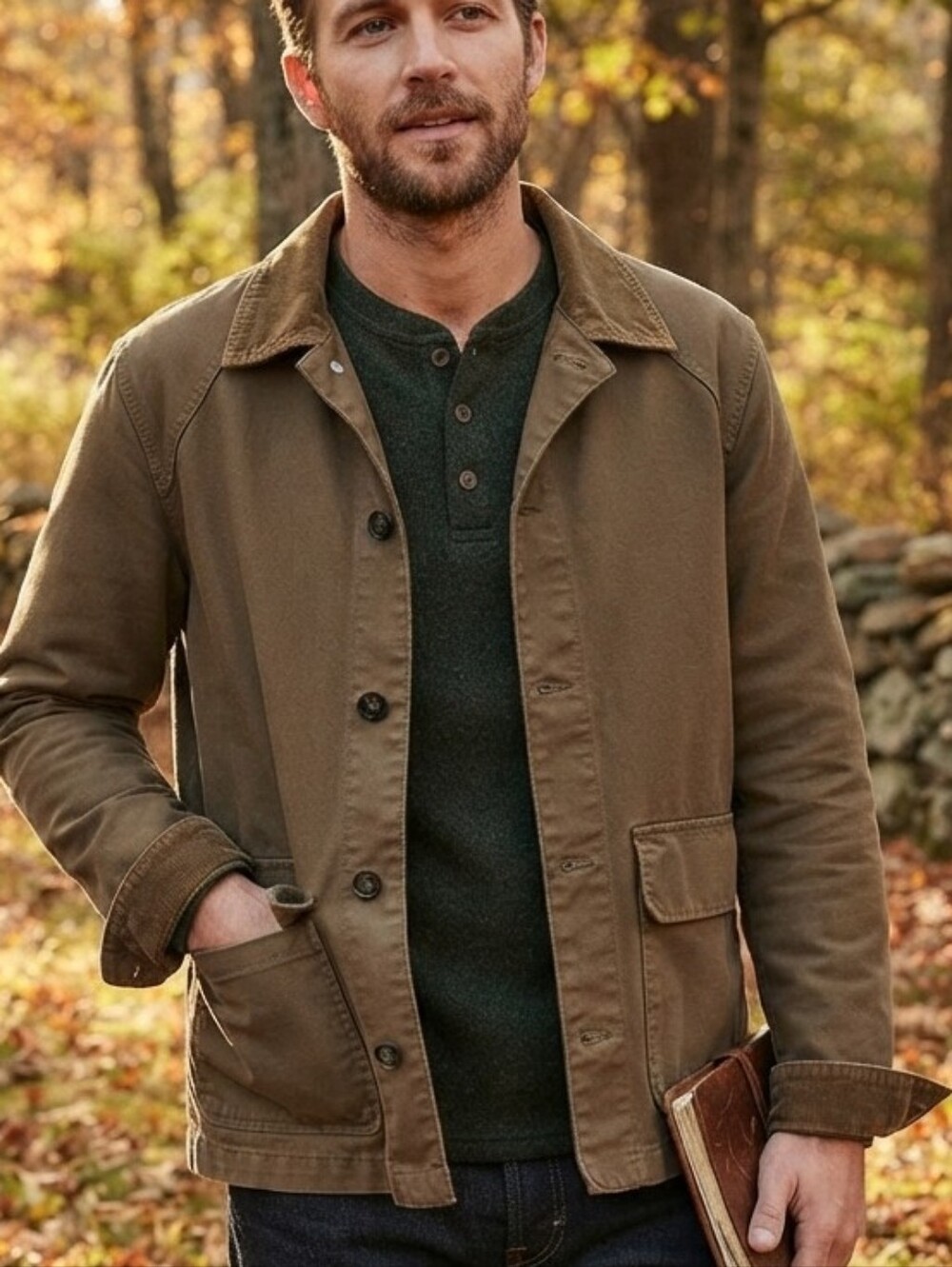 Everlane Mid-Weight Utility Chore Jacket Olive Green Size M